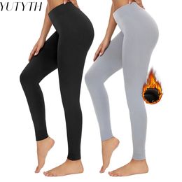 Womens Leggings Winter Women Shapewear Thermal High Waist Tummy Control Body Shaper Female Black Slim Fitness Skiing Pants 231018