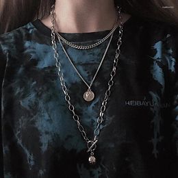 Pendant Necklaces Necklace Women's Trendy INS Net Red Hip Hop Accessories Men's Korean-Style Multi-Layer Long Decoration