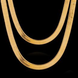 Whole 24k -Color Plated Brass Chain Necklace For Women Herringbone Chains Jewelry Making Gift2737