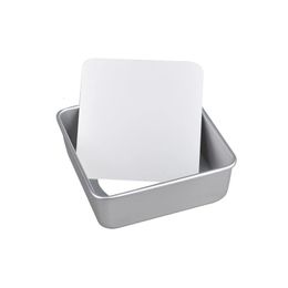 Baking Moulds 6/8/10 Inch Baking Tray Anodized Aluminum Square/Round Cake Pan with Removable Bottom Nonstick Mousse Chiffon Baking Tools 231018