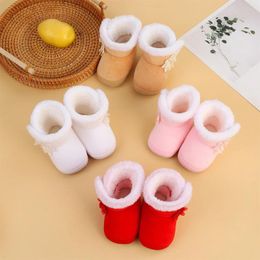 Boots Born Girls Snow Winter Flower Ankle Warm Baby Walking Shoes For Toddler Infant