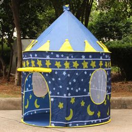 Toy Tents 7 Styles Princess Prince Play Tent Portable Foldable Tent Children Boy Castle Play House Kids Outdoor Toy Tent 231019