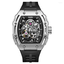 Wristwatches FAIRWHALE Top Brand Men's Watches Classic Tonneau Skeleton Automatic Mechanical Wath For Man 30M Waterproof Luminous Wristwatch