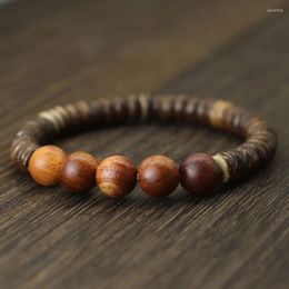 Charm Bracelets Noter Handmade Genuine Coconut Bead Bracelet Men Meditation Yoga Buddha Braslet Pulseira Madeira Wood Beaded Braclet Pulsera