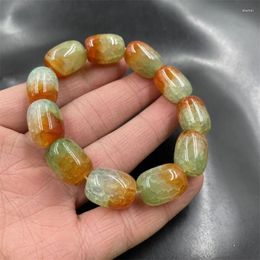 Strand Peacock Green Dragon Pattern Bracelet Men's Color Agate