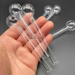 10CM 12CM Great cheap Colourful Great Pyrex Burner Pipe Clear Glass Oil Burner Glass Tube Glass Pipe Oil Nail Cqsum