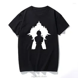 Men's T Shirts FMA Elric Brothers T-shirt Fullmetal Alchemist Crew Top Graphic Gift Cotton Short Sleeve Camisetas Eu Size Tee