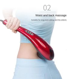 Back Massager Electric dolphin massage stick cervical massager neck shoulder waist home massage hammer back multifunctional whole body 220V 231018