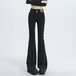 Women's Jeans Flared For Woman Vintage High Waist Women Slim Stretch Denim Tight Pant Korean Street Style Casual Trousers
