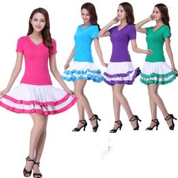 Stage Wear Latin Skirt For Women Sexy Drawstring Design Dance Costumes Performance Skirts Female Dress Practice