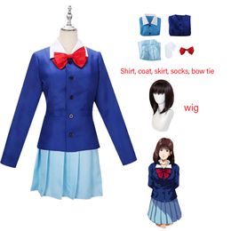 Halloween Slam Haruko Akagi School Uniform Cosplay 100 Pleated Short Skirt Set for Womencosplay