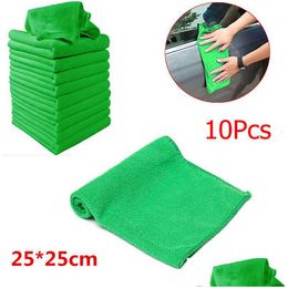 Wholesale 10X Microfiber Car Wash Towel Soft Cleaning Care Detailing Cloths Duster Drop Delivery