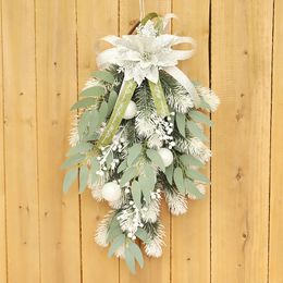 Christmas Decorations 2024 Wreath Handmade Rattan Pendant Garland Shopping Mall Door Decoration Advent Guirnalda Navidad 231018