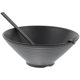 Dinnerware Sets Ramen Bowl Melamine Kitchen Supply Soup Spoon Ceramic Salad Set Tableware Chopsticks