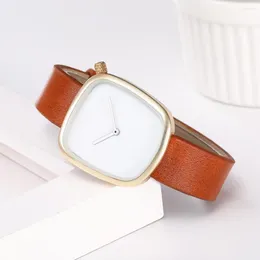 Wristwatches Minimalist Unisex Watch For Men Women Couple Simple Style Creative Dial Quartz Wristwatch Male Female Unique Wrist Clock