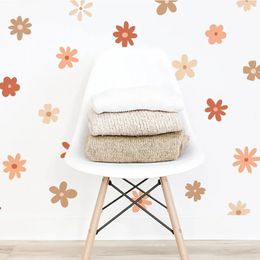 Wall Stickers Boho Daisy Floral Children Nursery Vinyl Art Decal Kids Baby Peel and Stick Girls Room Interior Home Decor 231019