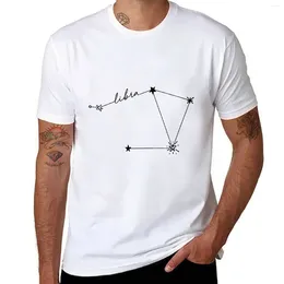 Men's Polos Libra Constellation Drawing Sticker T-Shirt Short Sleeve Blank T Shirts Anime Clothes Mens Graphic T-shirts