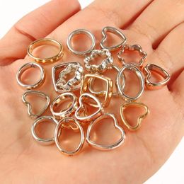 Beads 15g CCB Frames Gold Silver Color Round Square Heart Shape For Jewelry Making Supplies Accessories DIY Bracelet Earrings