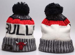 Bulls Beanies North American BasketBall Team Side Patch Winter Wool Sport Knit Hat Skull Caps a3