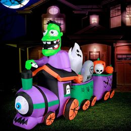 Halloween Toys Giant Train Halloween Inflatable Outdoor Indoor Decoration Props Halloween Inflatable Toys Ghost Pumpkin Doll Party Supplies 231019