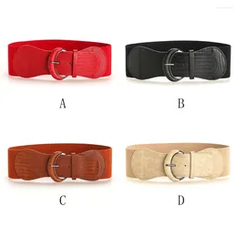 Belts Durable Imitation Leather Belt With Buckle - Work Or Party Wide Elastic Waist Stretch