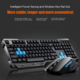 Keyboard Mouse Combos Waterproof Multimedia 2 4GHz Wireless Gaming USB Cordless Mous NK Shopping 231019