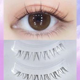 False Eyelashes Simulate 5 Pairs Of Under Lashes Natural Cross Lazy Person Easy To Stick Daily Makeup Light Lower Faux Cils