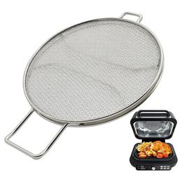 Baking Moulds Splatter Shield for Ninja Foodi IG651 IG601 Stainless Steel Splatter Screen for Smart XL Pro 7-in-1 Indoor Grill Accessories 231018