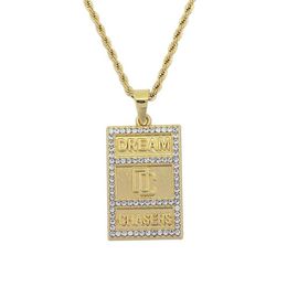 Fashion Hip hop Small Size Stainless Steel Chain Fashion jewelry dreamer DC letters pendants Hip hop Necklaces230K