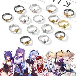 Cluster Rings Game Genshin Impact Ring Cosplay Kaedehara Kazuha Xiao Zhongli Tartaglia Albedo Venti Diluc Ragnvindr Kaeya Alberch Scaramo