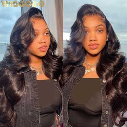 Synthetic Wigs Wiggogo 40 Inch 13X6 Hd Lace Frontal Wig Body Wave 13X4 Lace Front Human Hair Wigs Deep Wave Glueless 5X5 Hd Lace Closure Wigs Q231019