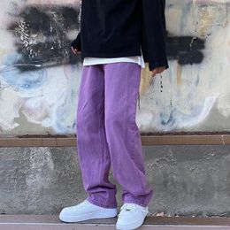 Men's Jeans Purple Jeans Korean Fashion Japanese Casual Wear Loose Wide Legs Large 3XL 20213523