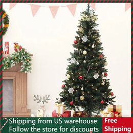 Christmas Decorations Christmas Trees Green Spruce Lighted Artificial Christmas Tree 5FT Decoration Decorations Ornaments Sale Home 231019