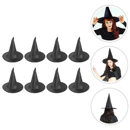 Halloween Toys Witch Hats 8pcs Black Witch Hat Costume Accessory Hanging Witch Hats for Halloween Props and Decor 231019