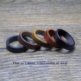 Cluster Rings 2021 Ethnic Natural Wood For Women Sandalwood Ring Pagan Retro Pull Finger Mens Ebony Whole Jewellery Gifts269b