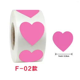 Gift Wrap 500 Stickers/roll 2.5cm Heart Shaped Seal Stickers Shape Label Sticker