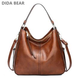 Evening Bags DIDABEAR Hobo Bag Leather Women Handbags Female Leisure Shoulder Fashion Purses Vintage Bolsas Large Capacity Tote bag 231018