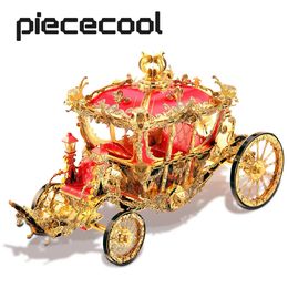 Doll House Accessories Piececool 3D Metal Puzzle The Princess Carriage Model Kits DIY Toy for Teen Jigsaw Brain Teaser Gifts for Adult 231019