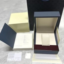 Watch Boxes Factory Supplier Wholesale Luxury Original Blue With Booklet And Card Can Custom Watches Gift Case