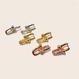 Dangle Earrings Hardware Elements Link Design Women High Quality Luxury Titanium Steel Gold Color Fashion Earring Jewelry284c