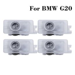 4pcs/lot led car 도어 라이트 프로젝터 제공 레이저 환영 로고 조명 램프 램프 BMW G20 G21 Z4 M4 새로운 3 시리즈