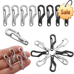 5Pcs Lobster Clasp Buckle Keychain Alloy Spring Clips Survival Camping Buckle Carabiner Men Backpack Pendents Outdoor Hook Tools