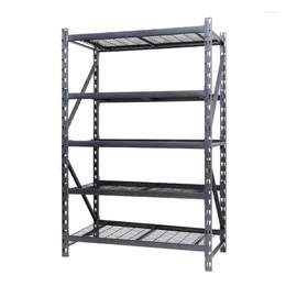 Kitchen Storage Stronghold Garage Gear Heavy Duty 5-Shelf Metal Rack Wire Decking In Textured 1000lb Per Shelf