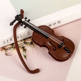 Miniature world cream glue mobile phone case pendant key chain DIY Jewellery accessories violin musical instrument model