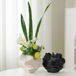 Vases Coral Vase Nordic Art Container For Flower Pampas Grass Living Room Tabletop Centrepieces Decor Creamy-White B
