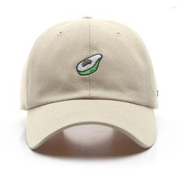 Ball Caps Fasion Baseball Cap For Women And Men Japanese Hat Oil Fruit Avocado Embroidery Hats Casual Snapback Summer Sun