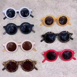 Sunglasses Children's Baby UV Protection Boys And Girls Round Frame Retro Children Korean Version Everything Matching