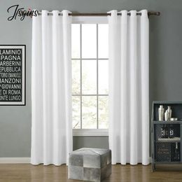 Curtain Modern White Blackout Curtains for Living Room Blinds Windows Curtain for Balcony Doorway Hall Drape Elegant Long Tende Cortinas 231018