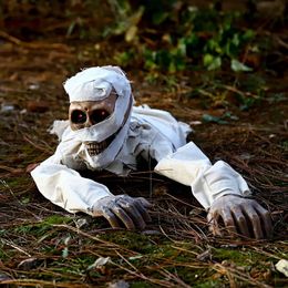 Halloween Toys Halloween Decoration Mummy Creeping Ghost Festival Zombie Voice Control Ghost Halloween Electric Toys 231019