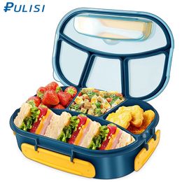 Bento Boxes 1800ML Bento Box for Adults Kids Lunch Container Bento Boxes Leakproof Micro-Wave Dishwasher Safe Blue Purple Food Storage Box 231013